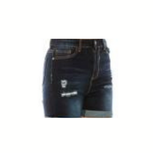 Dark Denim Fold Shorts